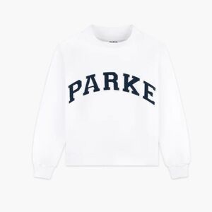 Parke Varsity Mockneck sweatshirt new drop white denim